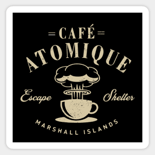 Cafe Atomique by © Buck Tee Originals Sticker